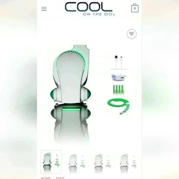 Cool on the Go revolutionary rechargeable personal cooling system - new in box - Picture 3 of 4